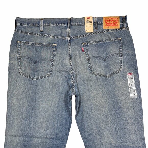 Levi’s 559 Men’s Relaxed Straight Jeans Medium Wash 44x34 Y2K Style NWT - Picture 6 of 10